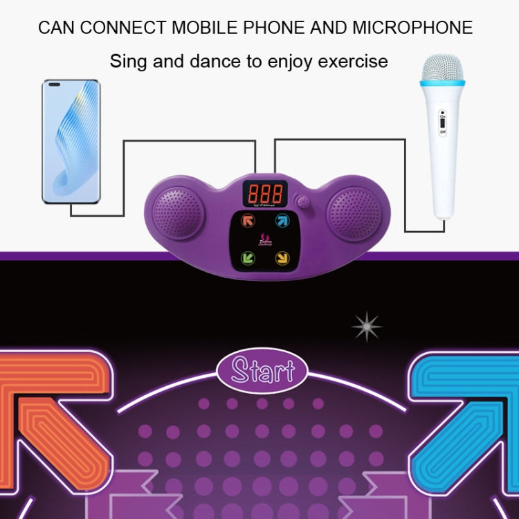 A colorful Bluetooth Electronic Dance Mat designed for children, featuring music and dance capabilities with LED lights.